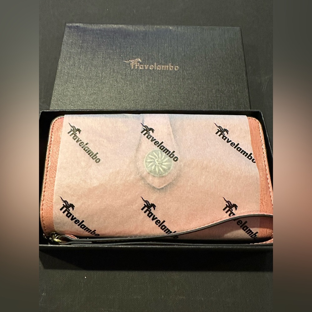 Travelambo Women's pink leather Wallet - Picture 6 of 6